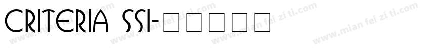 Criteria SSi字体转换